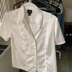 Satin White Blouse